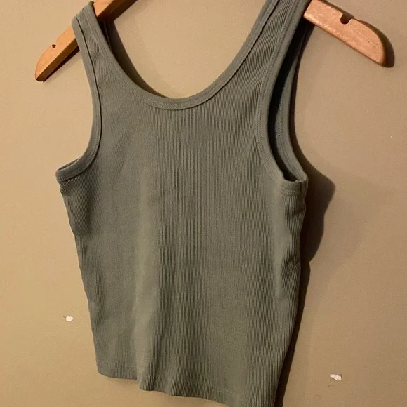Primark Sage Ribbed Tank Top - Picture 5 of 5